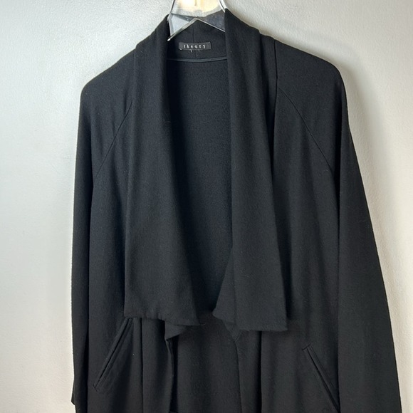 Theory Elegant Black Draped Jacket Sz. M -Copy - Picture 5 of 12